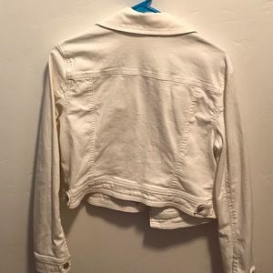 White cropped jean jacket